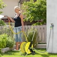 thumbnail image 5 of Garden Hose with Female to Female Connector, 3ft Metal Leakproof Leader Hose for Hose Reel, Heavy Duty 304 Stainless Steel Flexible Hose for Outdoor Garden Watering Car Pet Cleaning, 5 of 7