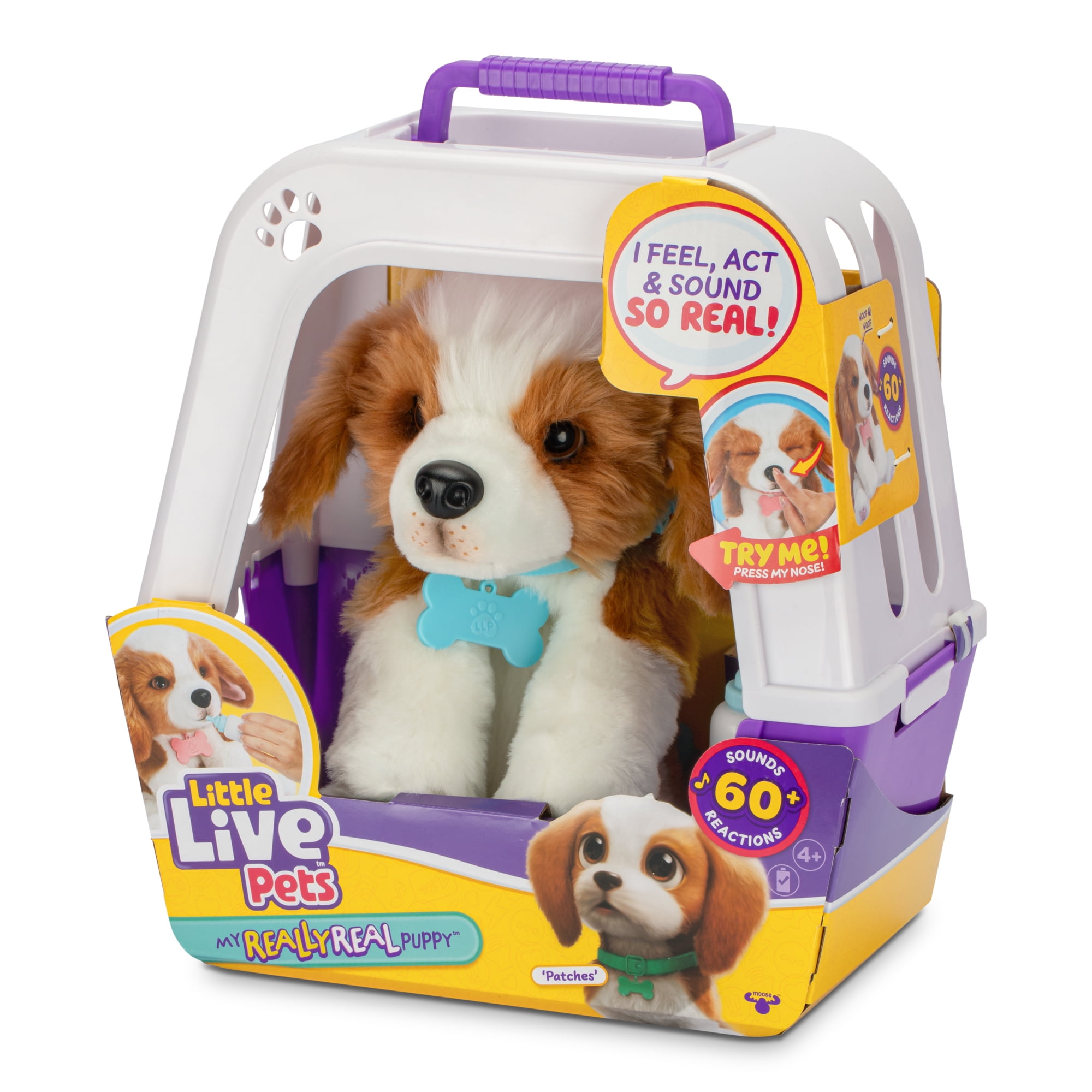 Little Live Pets My Really Real Puppy Beagle Patches, Interactive Toy 60+ Sounds & Reactions Ages 4+