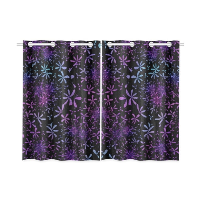 Cortina de Cocina ABPHQTO Retro Fuegos Artificiales 65x90 cm (Dos Piezas)