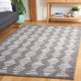 thumbnail image 2 of SAFAVIEH Tulum Lancaster Geometric Striped Area Rug, Dark Gray/Ivory, 6'7" x 8'7", 2 of 8