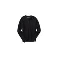 thumbnail image 1 of Aeropostale - Camiseta henley de color sólido para hombre, color negro, grande Aeropostale henley, 1 of 1