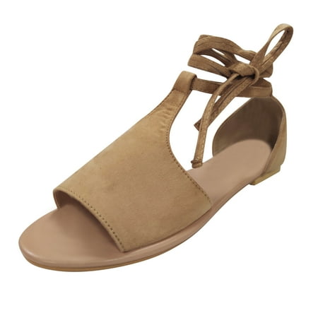 

Women s Sandals Suede Flat Bottom Strap Fish Mouth Flat Shoes Cool Shoes