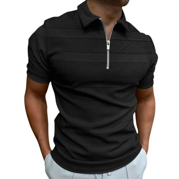 FhsagQ Men's Shirts Breathable Shirts for Men Cotton Men'S Four Seasons Leisure Fashion Stripe Contrast Design Lapel Button Long Sleeve Tops Mens Shirts Tops Loose Men Shirts Cotton Medium Black S
