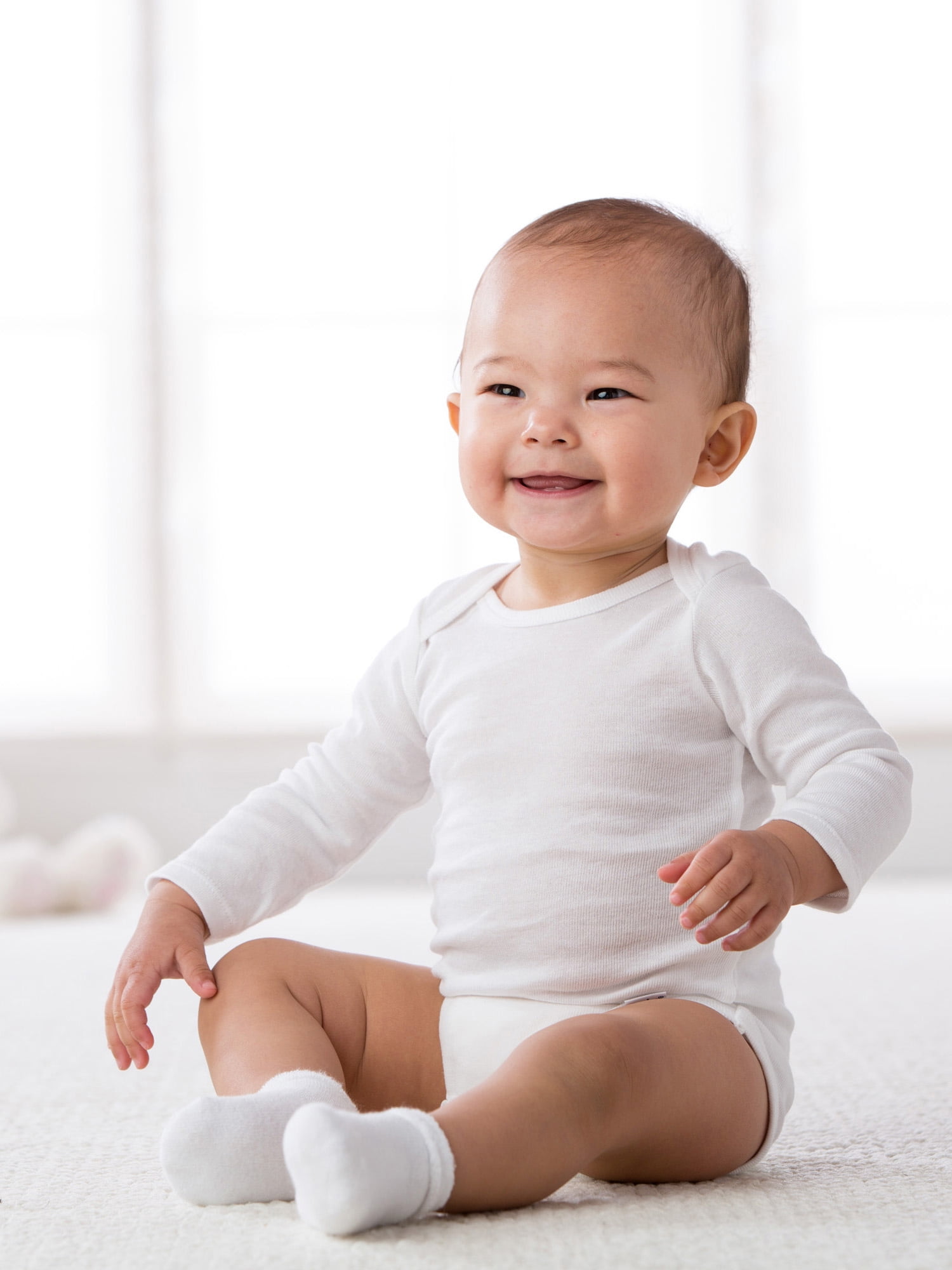 Stay-on Baby SocksBlue and White 0-3 Months