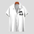 thumbnail image 1 of Mefallenssiah Mode Hommes Confortable Impression Manches Courtes Col Chemise Chemisier, 1 of 4