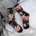 thumbnail image 5 of Vsdgher Rose Flowers Crew Socks for Men & Women, Breathable Casual Athletic Ankle Socks, 5 of 6