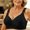 Black, variant on Women's Lace Wireless Bra, Adjustable Wide Straps & Flower Accent, Perforated Design for Errands and Casual Days Black 46