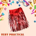thumbnail image 3 of GOOHOCHY Rideau à Franges en Feuille pour Mariage Rouge Argent 6 Pcs 118x12 Po, 3 of 8