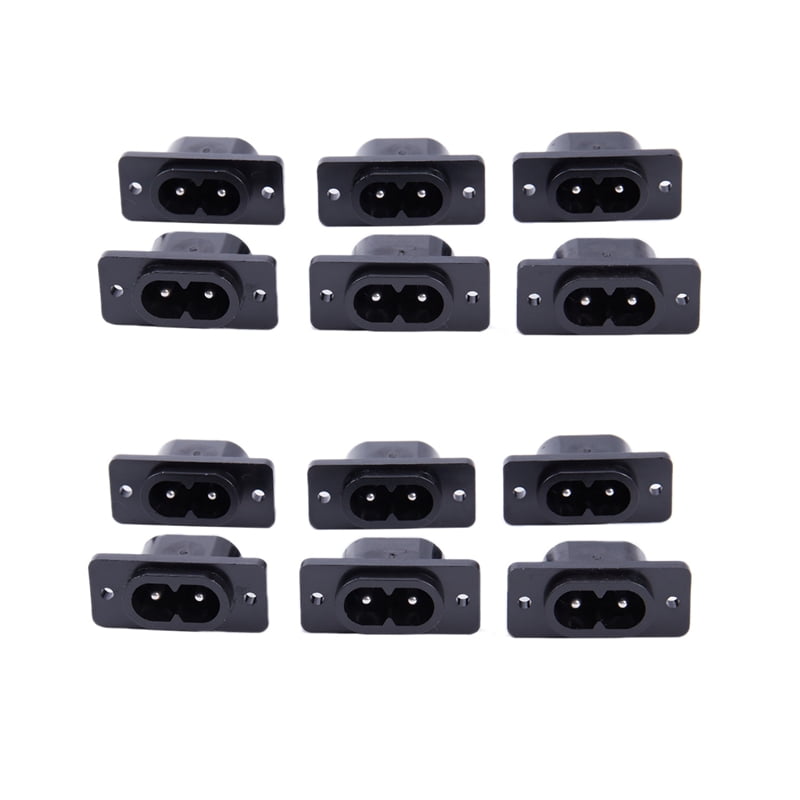 12 x AC 250V 2.5A IEC320 C7 Socket Solder Cup Pins Power Connector