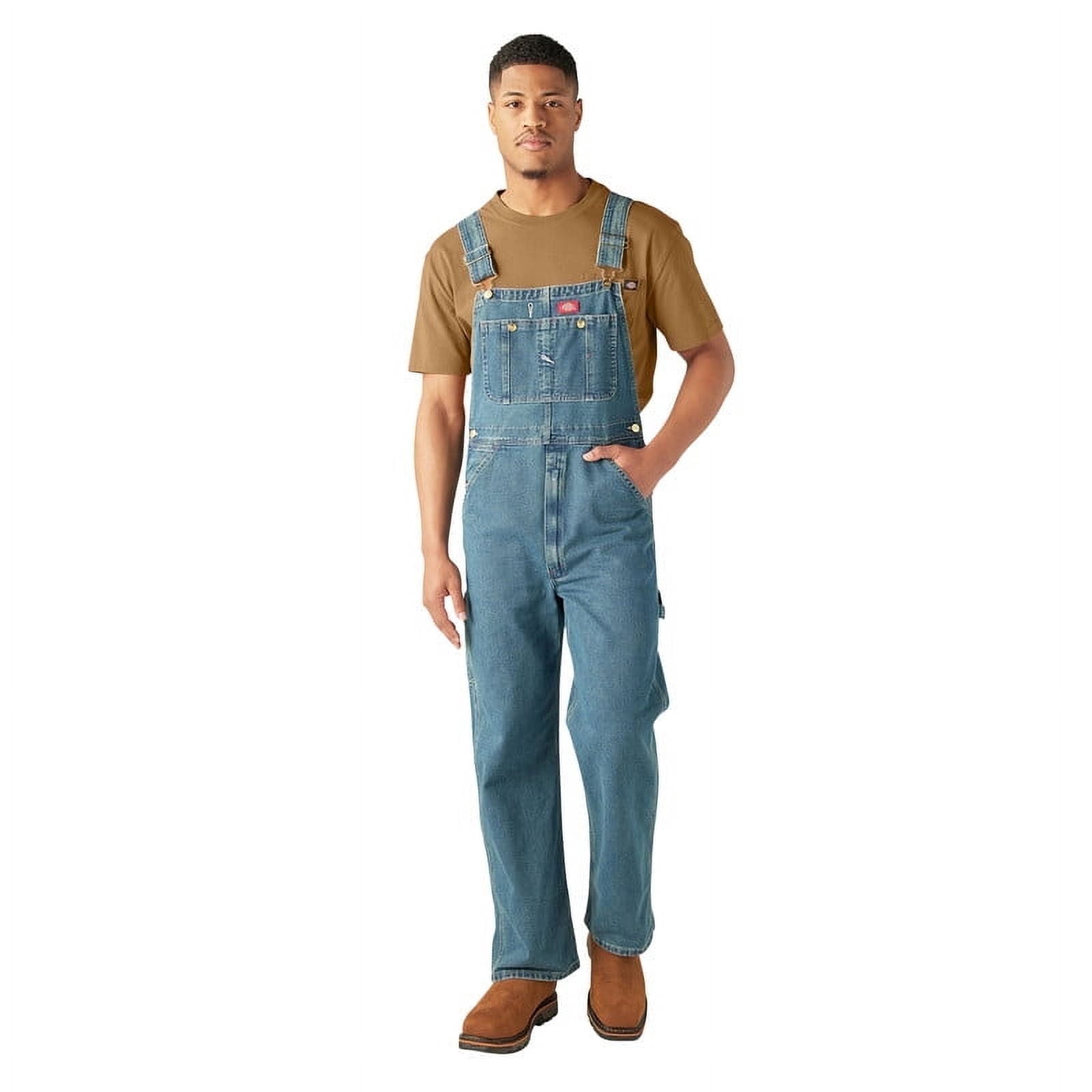 Liberty Men's & Big Men's 100% Cotton Stonewashed Denim Bib