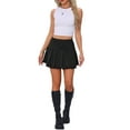 thumbnail image 2 of INSPIRE CHIC Double-layered Short Skirt for Women's Lace Hems Mini Skirt XS Black, 2 of 6