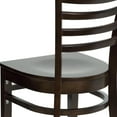 thumbnail image 6 of Flash Furniture HERCULES Series Ladder Back Walnut Wood Restaurant Chair, 6 of 11