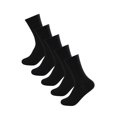 thumbnail image 1 of Calcetines Deportivos Informales De Trabajo Elásticos De Algodón Alto Para Hombre, 5 Pares Negro M, 1 of 5