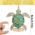 thumbnail image 3 of Christmas Ornament, 3.15 inch Stained Glass Sea Turtle Hanging Ornament, Coastal Ocean Art Pendant, Christmas Tree Hanging Decor, Nautical Wall Hanging, Beach Tabletop Accent, Handmade Acrylic Craft, 3 of 4