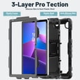 thumbnail image 4 of FJLBDE Case for Lenovo Tab 10.1 inch 2025 Release (TB-311FU/TB-311XU), Rugged Shockproof Tablet Cases Cover with Kickstand Shoulder Strap, Black, 4 of 7