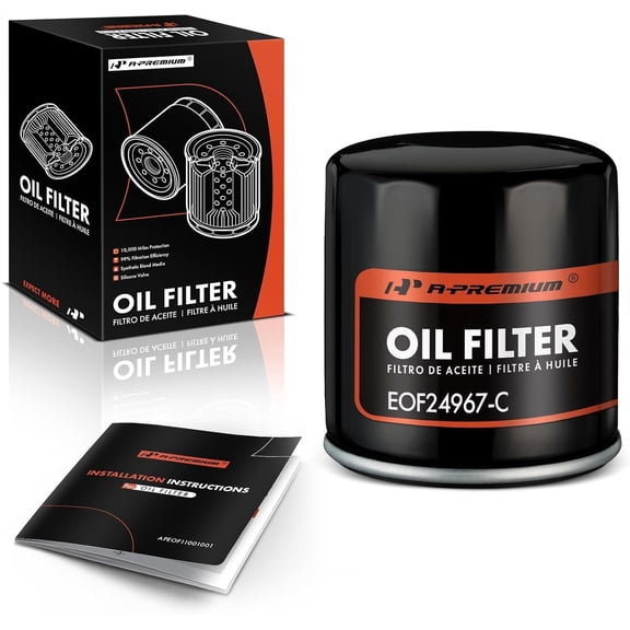 A-Premium 10K Miles Protection Spin On Oil Filter Compatible with for Toyota Camry, RAV4, Corolla, Prius & Nissan & Chevy & Lexus & Infiniti & Suzuki & for Scion & Daihatsu & Geo & Pontiac & Lotus
