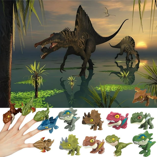 Ganfancp Dinosaurio Mordedor de Dedos Set de 9 Pequeños Dinosaurios Liquidación Ventas Hoy Ofertas Prime 1 X Juego de Dinosaurios
