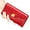 red, variant on New yellow lucky wallet female long exquisite high-end leather soft first layer cowhide put mobile phone small hand bag