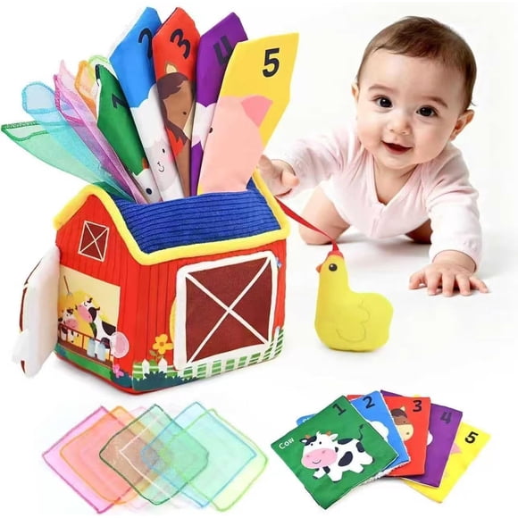 Juguete Caja de Pañuelos weirtoya para Bebés de 6 a 12 Meses, Aprendizaje Montessori
