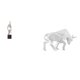 thumbnail image 1 of Estatua de toro de arte abstracto, escultura decorativa de resina, figura para mesa de centro, entrada, escritorio o estante. Decoración moderna de co, 1 of 8