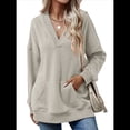 thumbnail image 2 of Sudadera con Capucha para Mujer, Cuello en V, para Invierno y Otoño. Fresno de Flores XL, 2 of 8