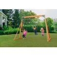 thumbnail image 4 of Trailside Wooden Swingset with Two Swings & Trapeze -  Available in 7 Color Options!, 4 of 5