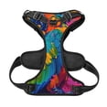 thumbnail image 3 of Bingfone Vibrant Parrot Splash Art No Pull Dog Vest Harness for Small Medium Large Dogs Strap for Puppy Walking,Training,Dog Harness-Small, 3 of 7
