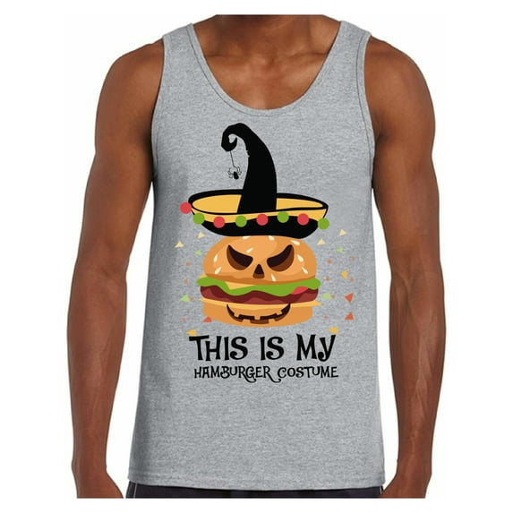 Awkward Styles Halloween Sleeveless Shirt Hamburger Tank Top for Men