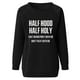 thumbnail image 5 of ICHUANYI Clearance Women Casual Full Sleeve Round Neck Tops Loose Letter Print Graphic Sweatshirt(Black, XXL) ICHUANYI WER2023080907231, 5 of 6