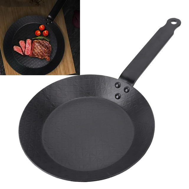Cast Iron Skillet Frying Pan, Non Stick Flat Tawa Roti Skillet Pancakes Frying Pan for Gas Induction Cooker Indoor Outdoor Use