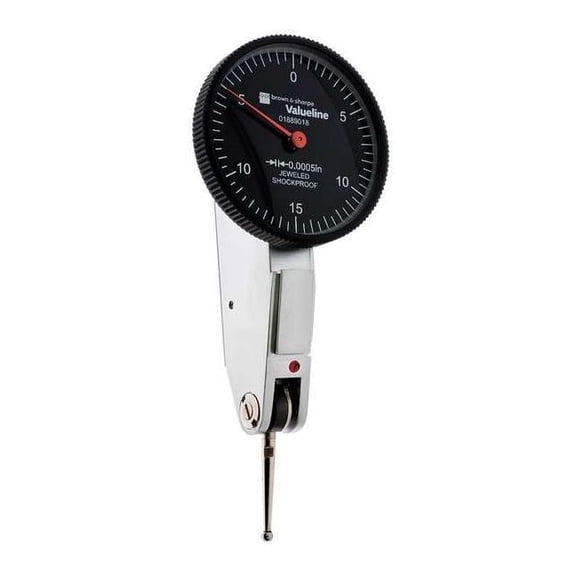 Tesa Brown & Sharpe Dial Test Indicator,Swl Hd,0 to 0.030 In 01889018