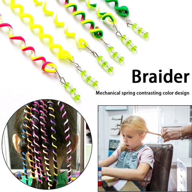 Anillo De Pelo Trenzas 6 Piezas De Anillos Para El Cabello Con Trenzas, Lindo Clip Para Trenzas, Arcoíris Para Peinar El Cabello (Verde)