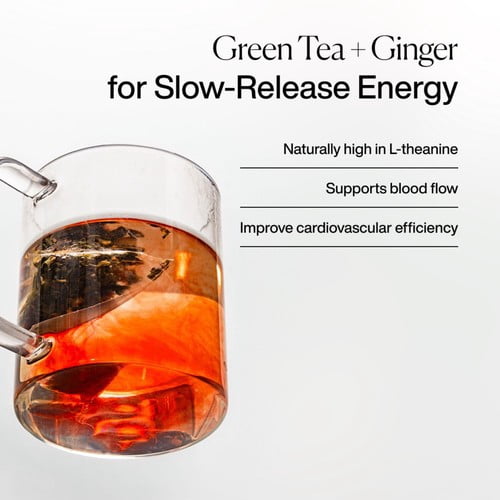 MISSION Energise Green Tea Bags with Cocoa Nibs + Ginger 15's, British Import (Pack of 3)