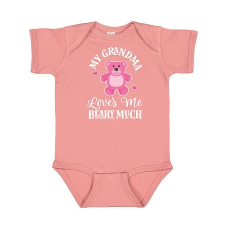 

Inktastic Grandma Loves Me Girls Bear Gift Baby Girl Bodysuit