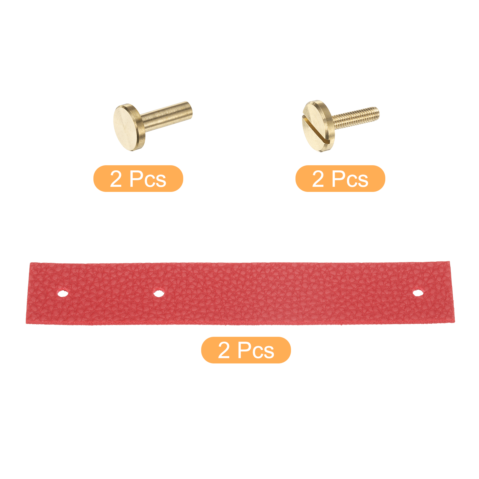 Unique Bargains Leather Drawer Pulls Replacement of Traditional Knobs for Dresser Red