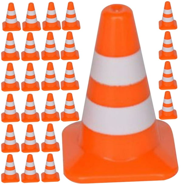50Pcs Mini Traffic Cones Road Street Signs Toys Traffic Barricade Toys Construction Traffic Sign