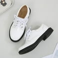 thumbnail image 7 of ZHOGXU Children Boys Shoes Non Slip Thick Bottom Solid Color Comfortable Dress Shoes For Stage Performance,White,12.5-13 Years, 7 of 7