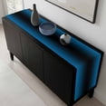 thumbnail image 5 of Blue Black Ombre Table Runner 120 Inches Long, Gradient Contemporary Abstract Art Kitchen Coffee Dining Table Decoration for Home Party Birthday Wedding Home Decor 13x120 Inches, 5 of 8