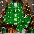thumbnail image 2 of Womens Christmas Sleep Set Holiday Pajama Set Long Sleeve Top and Straight-Leg Trousers Funny Sleepwear Comfy Pjs Fashion Loungewear Xmas Snowflake Sleepwear Pajamas for Winter, 2 of 7