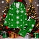 thumbnail image 1 of Puyaiuu Women 2 Piece Christmas Satin Pajama Set Cute Print Long Shirt Loose Shorts Matching Set Loungewear Gift, 1 of 7