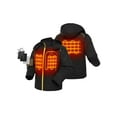thumbnail image 2 of ORORO Men's Heated Jacket with Battery, Heating Jacket with Removable Hood for Winter Outdoors (Black/Yellow,M), 2 of 10
