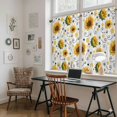 thumbnail image 5 of Sunflower Tier Curtains 54 Inch Length, Summer Botanical Farmhouse Floral Elegant Cafe Short Curtains for Bathroom Over Sink, Small Kitchen Curtain Light Filtering Tiered Drapes 2 Panels 27.5"Wx54"L, 5 of 8