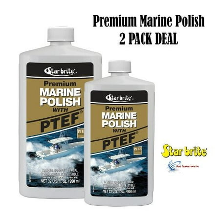 2 Pack Premium Marine Polish w/ PTEF Fiberglass Metal Paint StarBrite