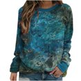 thumbnail image 1 of Moda mujer manga larga otoño impresión o-cuello blusa sudaderas jerseys camisas Tops Fridja fhghd1678, 1 of 8