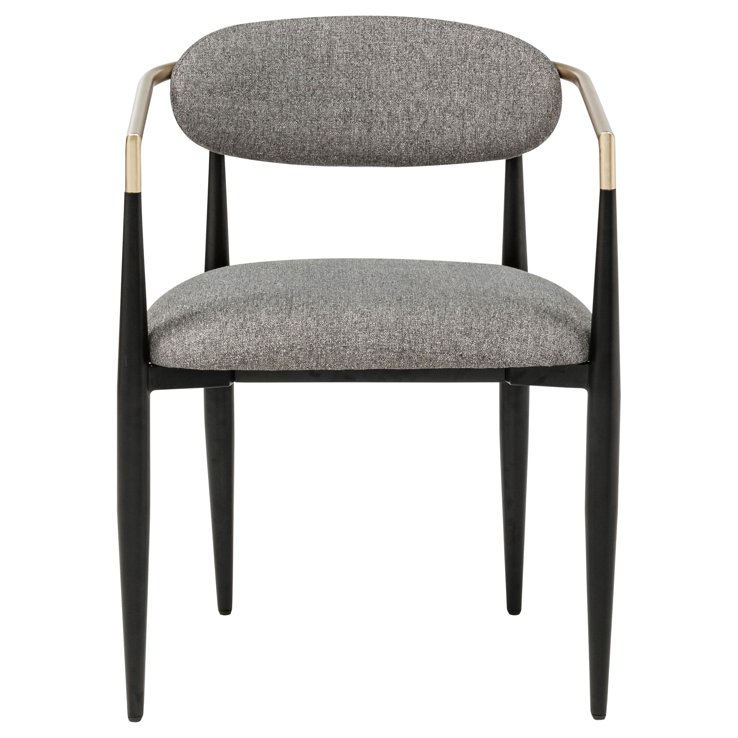 Alexis Fabric Upholstered Dining Arm Chair Grey (Set of 2)