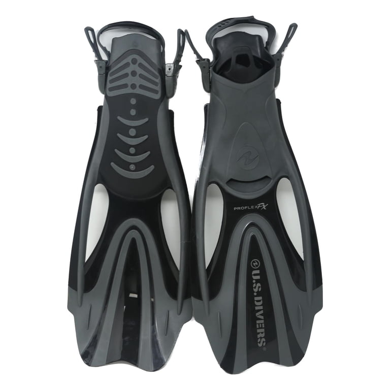 US Divers Proflex FX Adult Fins Gray & Black Size Large  display picture 1