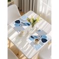 thumbnail image 5 of Blue Bohogeometric Placemats Set of 4, Bohemia Ethnic Abstract Lines Leaf Placemats for Dining Table, Place Mats for Kitchen Tabletop, Waterproof Wipeable Dining Table Mats Set, 5 of 9