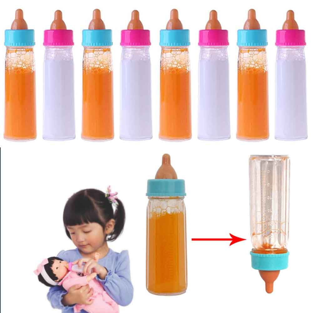 Lovely Cute Funny Magic Juice and Milk Bottle Set Baby Dolls Accessories Toys 
