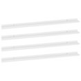 thumbnail image 1 of vidaXL Étagères Murales 4 Pcs Blanc Brillant 115x9x3 cm, 1 of 5