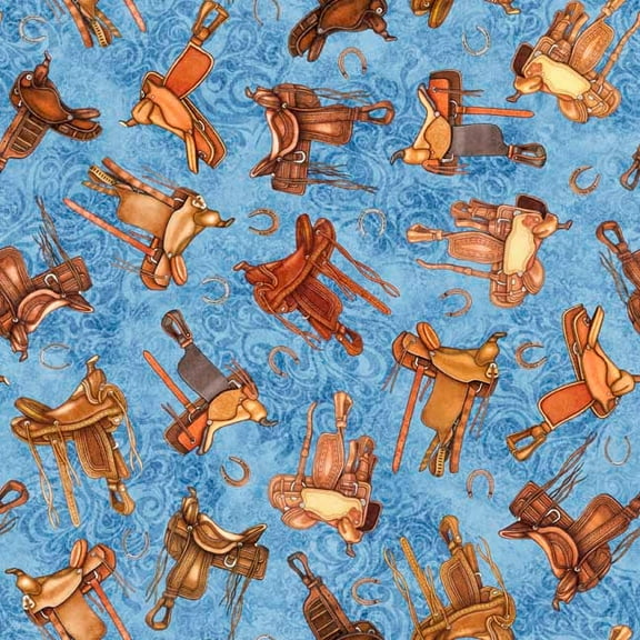 V.I.P by Cranston Denim Express Dotted Brown Fabric, per Yard